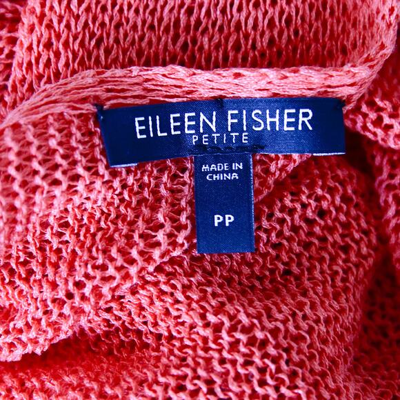 Eileen Fisher Linen Blend knit long-sleeve top size PP - Picture 4 of 4